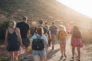 Group hiking